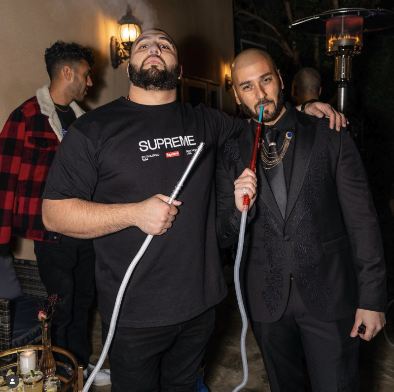 Poolside hookah lounge